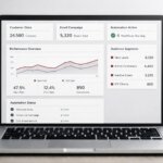 CRM dashboard showing positive results of an email strategy