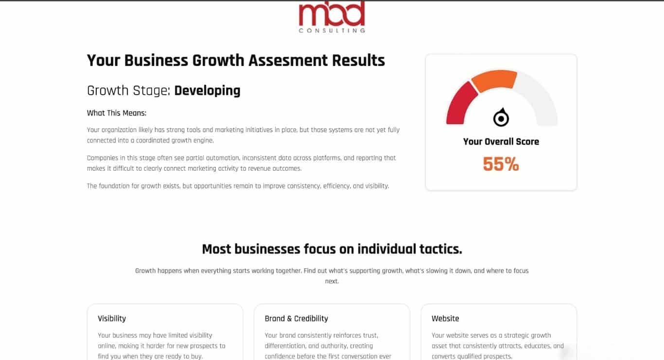MBD Business Growth Assessment