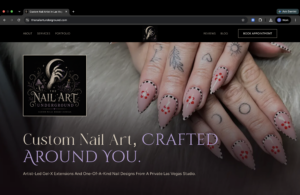 Screenshot of thenailartunderground.com website design and branding