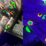 The Nail Art Underground designed glow in the dark nails